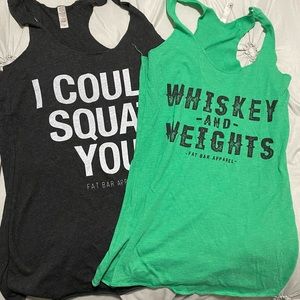 Two tanks from far bar apparel never worn